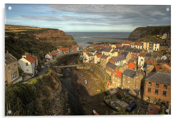 Evening Glow, Staithes Acrylic by Martin Williams