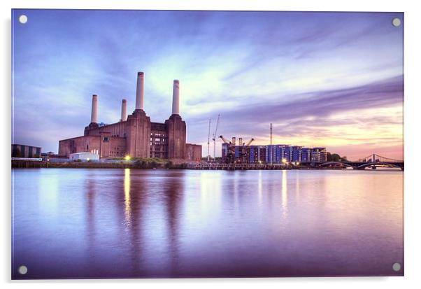 Battersea Power Station Acrylic by Martin Williams
