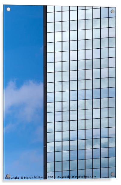 Office block reflective windows Acrylic by Martin Williams