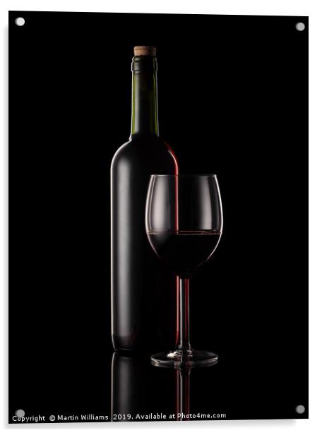 Red Wine Acrylic by Martin Williams