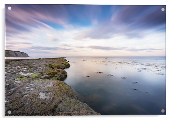 North Yorkshire Coast, Robin Hoods Bay, Uk Acrylic by Martin Williams