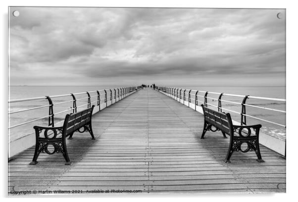 Saltburn Pier Acrylic by Martin Williams