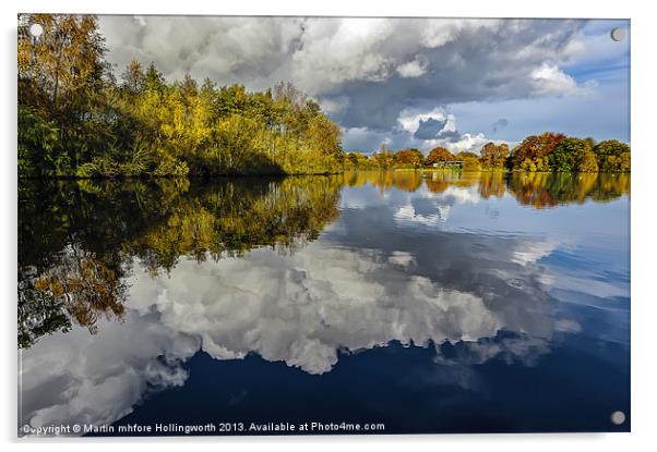 Willow Pits, Cloudy Reflections Acrylic by mhfore Photography