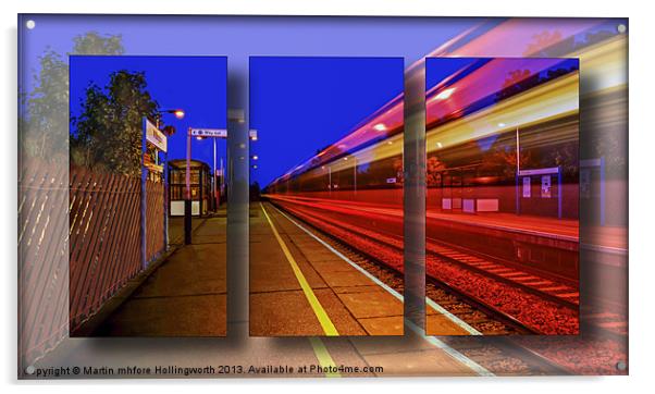 Train Triptych Acrylic by mhfore Photography