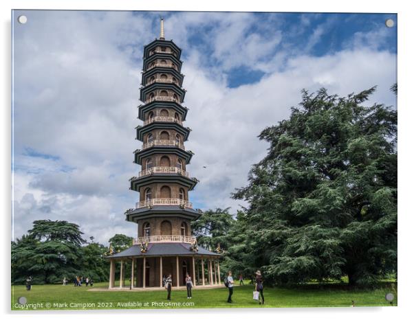 Kew Gardens Great Pagoda Acrylic by Mark Campion