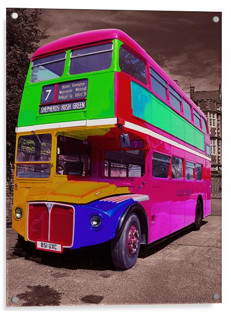 Psycadelic Bus Acrylic by mike fahy