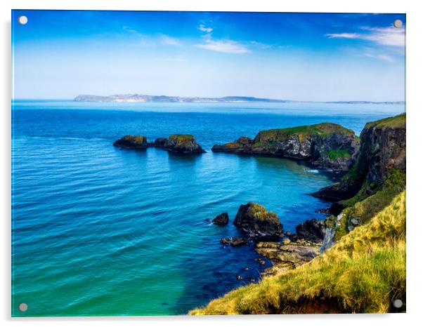 Antrim Cliffs, Northern Ireland Acrylic by Mark Llewellyn