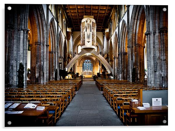 Llandaff Cathedral, Cardiff, Wales, UK Acrylic by Mark Llewellyn
