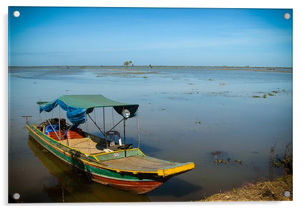 Tonlé Sap Lake Acrylic by Mark Llewellyn