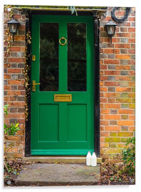 The Green Door Acrylic by Mark Llewellyn