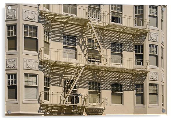 San Francisco Apartments Acrylic by Mark Llewellyn