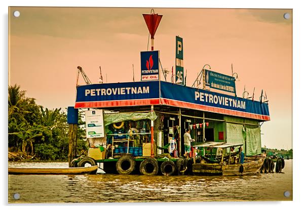 Gas Station Vietnam Style Acrylic by Mark Llewellyn
