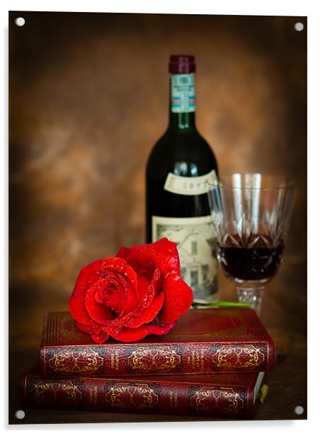 Red Rose Acrylic by Mark Llewellyn
