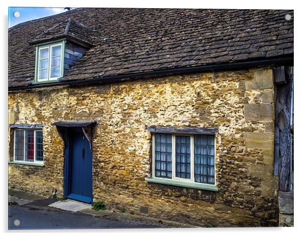Lacock Cottage, Wiltshire, England, UK Acrylic by Mark Llewellyn