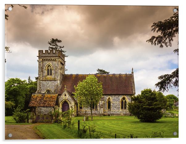 St Barnabas, Faccombe, Berkshire, England, U Acrylic by Mark Llewellyn