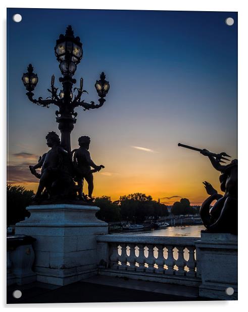 Pont Alexandre III, Paris, France Acrylic by Mark Llewellyn