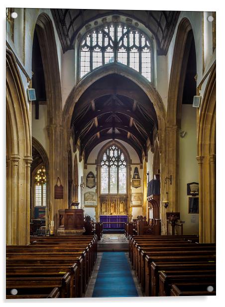 St Cyriac Church, Lacock, England, UK Acrylic by Mark Llewellyn