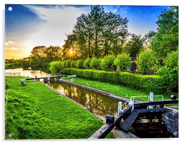 Dun Mill Lock, Hungerford, Berkshire, England, UK Acrylic by Mark Llewellyn