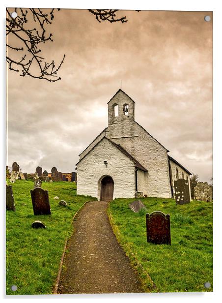 St Michael, Penbryn, Ceredigion, Wales, UK Acrylic by Mark Llewellyn