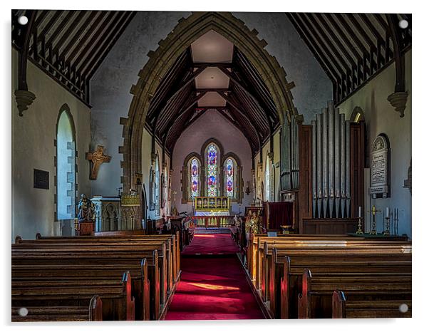 St Thomas Church, St Dogmaels, Pembrokeshire, Wale Acrylic by Mark Llewellyn