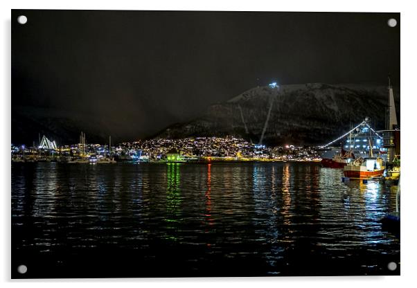 Tromso Harbour, Norway Acrylic by Mark Llewellyn