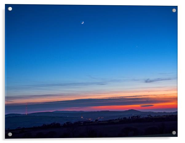 Preseli Hills Sunset, Pembrokeshire, Wales, UK Acrylic by Mark Llewellyn