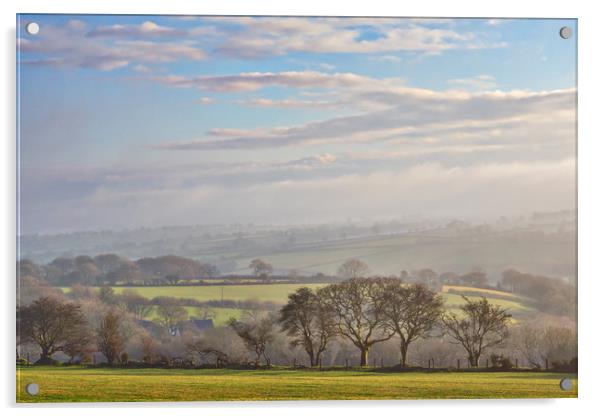 Misty January, Pembrokeshire, Wales, UK Acrylic by Mark Llewellyn