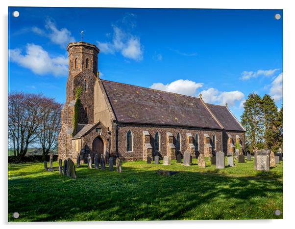 Holy Trinity, Llanybri, Pembrokeshire, Wales, UK Acrylic by Mark Llewellyn