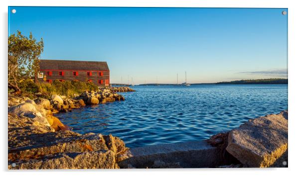 Shelburne Waterfront, Nova Scotia, Canada Acrylic by Mark Llewellyn
