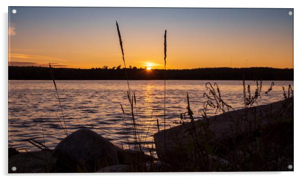 Shelburne Sunset, Nova Scotia, Canada Acrylic by Mark Llewellyn