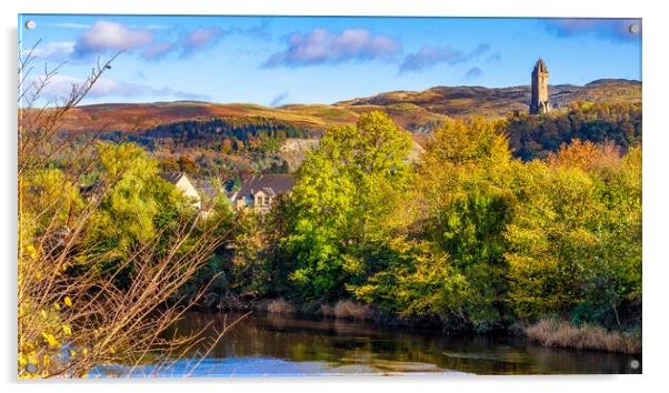 Forth View, Stirling, Scotland, UK Acrylic by Mark Llewellyn