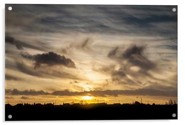 Dramatic Sunrise Acrylic by Simon West
