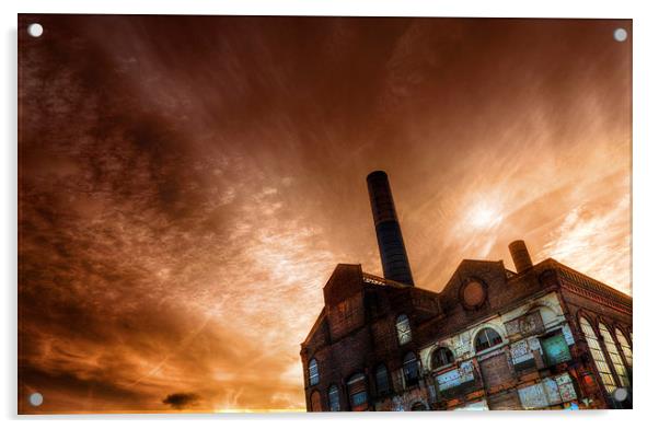 Lots Road Power Station at Sunset Acrylic by Simon West