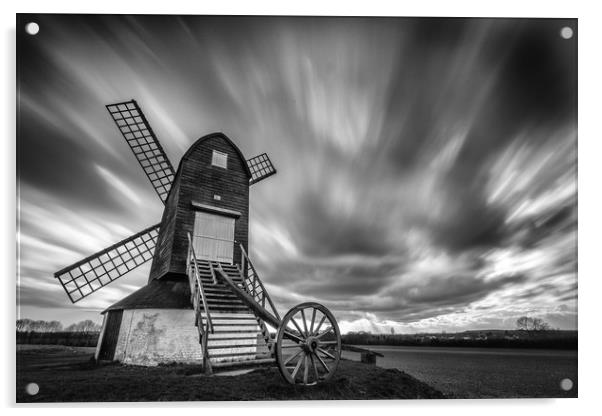 Pitstone Windmill Acrylic by Simon West