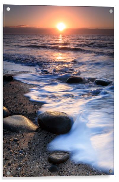 Coppet Hall Beach Sunrise Acrylic by Simon West