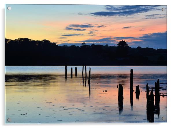 River Torridge at dusk Acrylic by nick woodrow