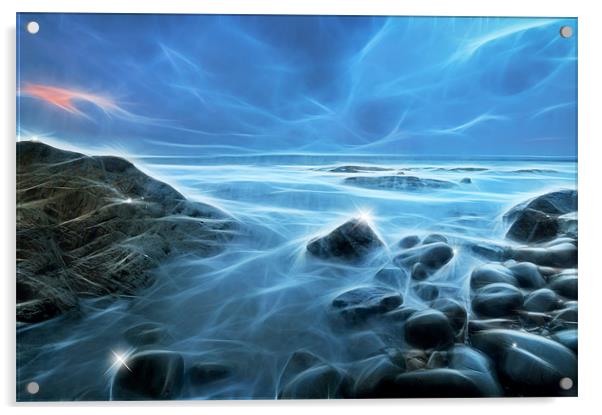 Mystic Seascape Acrylic by nick woodrow