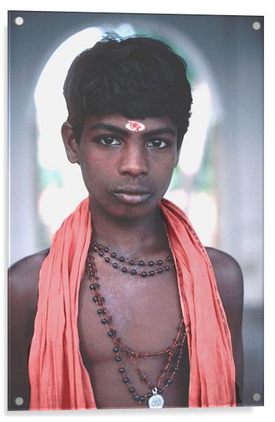 Hindu Pilgrim  India Acrylic by Peter Spenceley