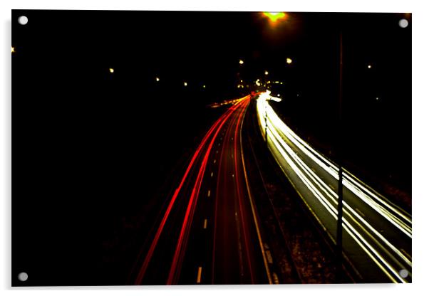 m6 by night Acrylic by darren  carter