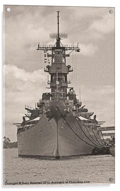 USS Missouri Acrylic by Barry Newman