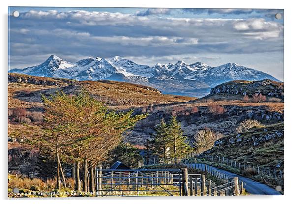 The Cuillin from Torvaig Acrylic by Richard Smith