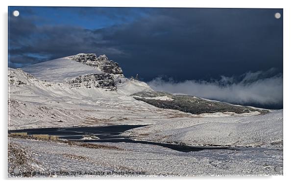 The Storr in winter Acrylic by Richard Smith