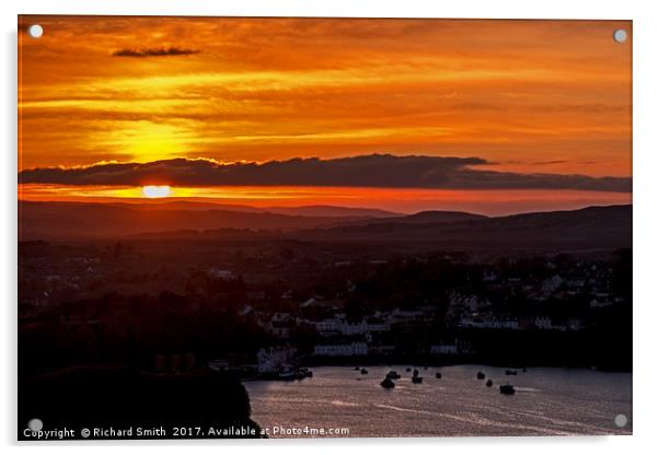 Portree as the sun sets Acrylic by Richard Smith