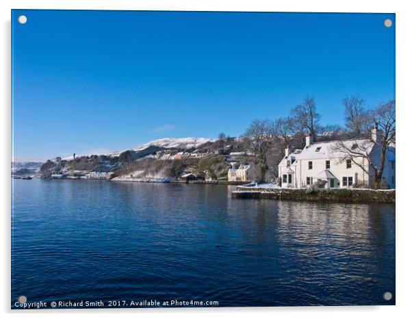 White and blue by Loch Portree, Isle of Skye, Acrylic by Richard Smith
