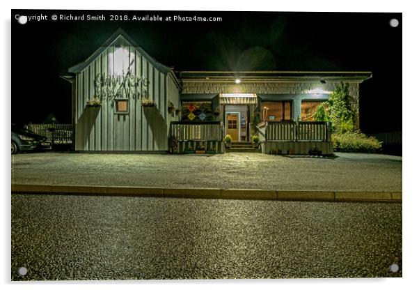 The Claymore Restaurant at night Acrylic by Richard Smith