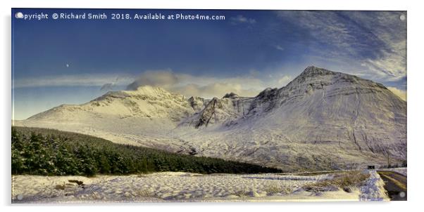 West ridge of the Black Cuillin Mountains Acrylic by Richard Smith