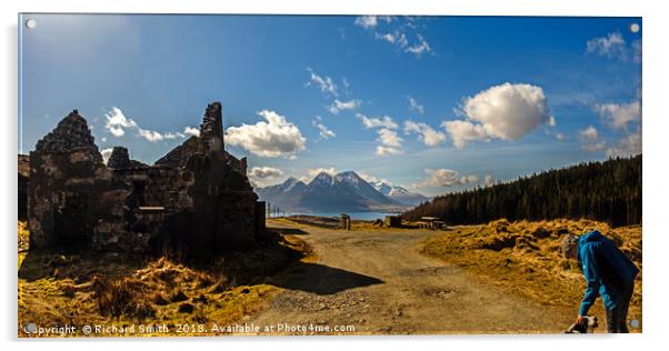 Glamaig, Skye from Mine No.1 on the Isle of Raasay Acrylic by Richard Smith