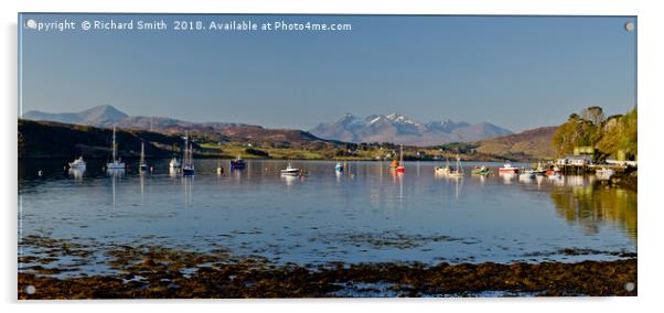 Loch Portree summer panorama Acrylic by Richard Smith