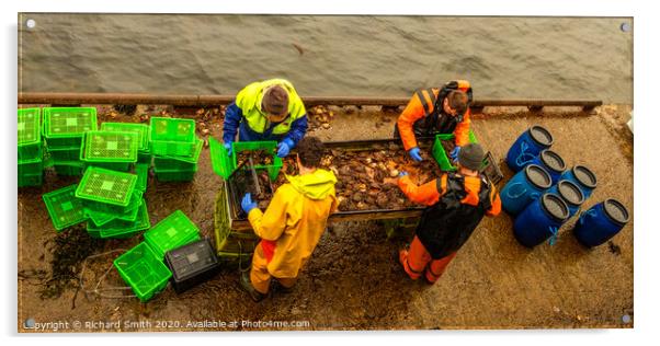 Fishermen at work #9 Acrylic by Richard Smith