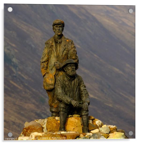 A large Sculpture of two famous Climbers. Acrylic by Richard Smith